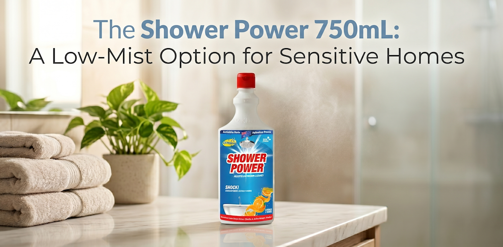The Shower Power 750mL: A Low-Mist Option for Sensitive Homes