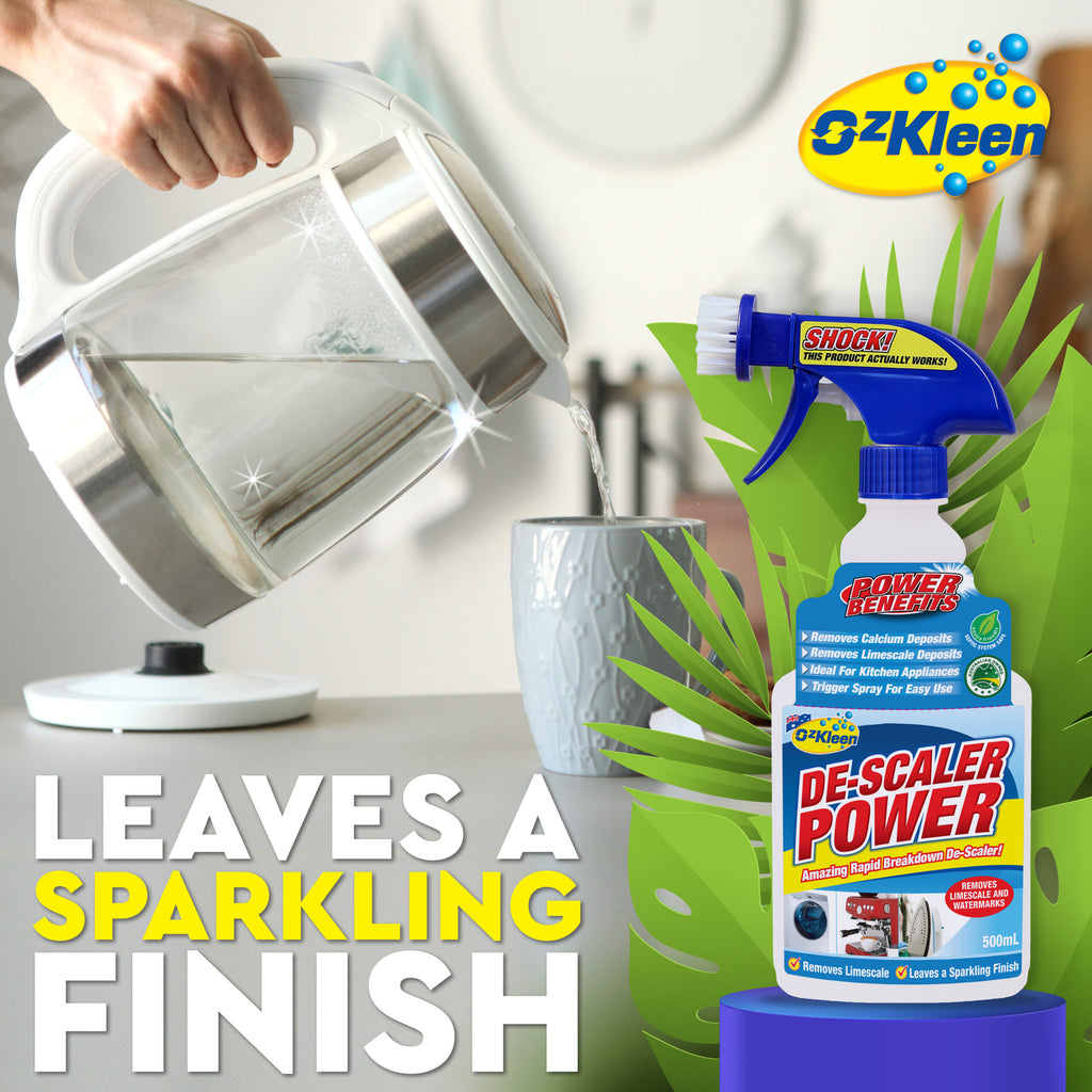 descaler removing limescale ozkleen descaler power