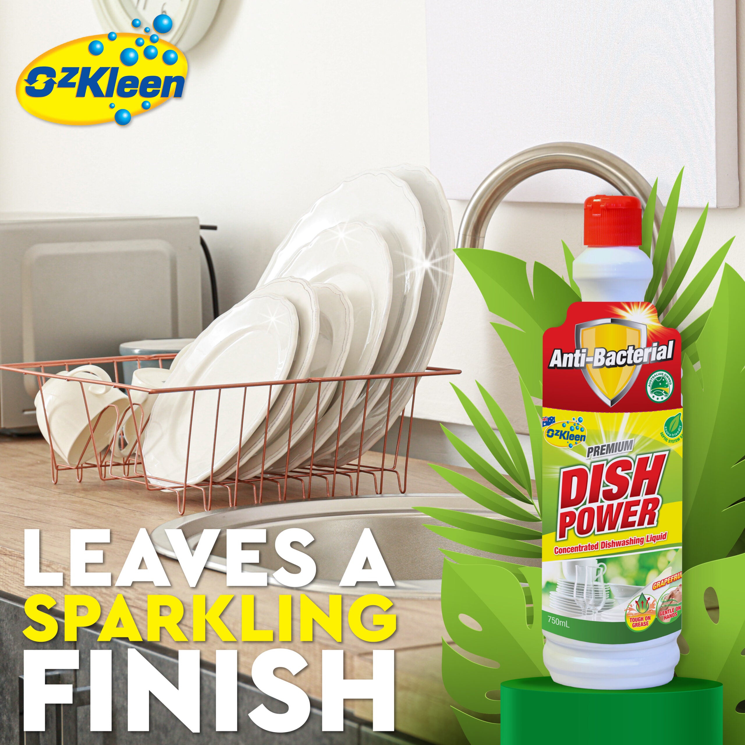 dishwashing liquid cleaning dishes ozkleen dish power