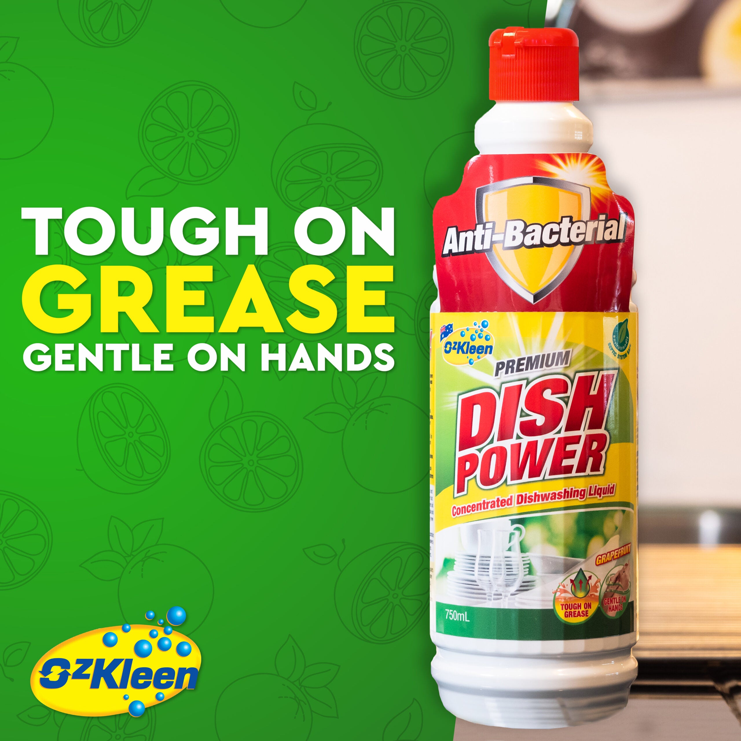 ozkleen dishwashing liquid 750ml ozkleen dish power