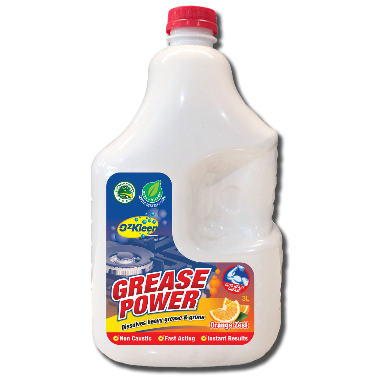 OzKleen Grease Power 3L | Heavy-Duty Grease Remover for Kitchens