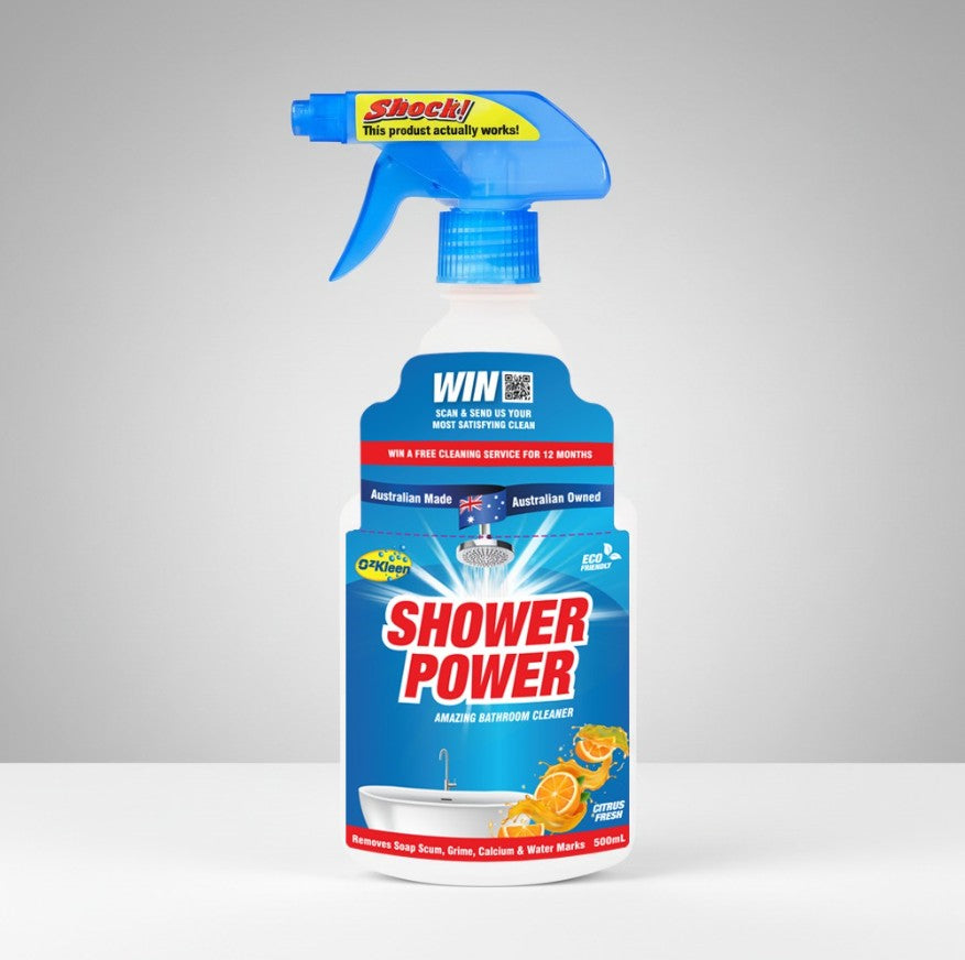 OzKleen Shower Power 500mL | Septic Safe Shower Cleaner Spray
