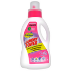 1 liter bottle of ozkleen laundry power pink label and pink cap